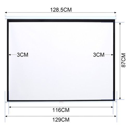 60 -120'' Electric Motorised Projector Screen Home Cinema Remote Control HD TV A