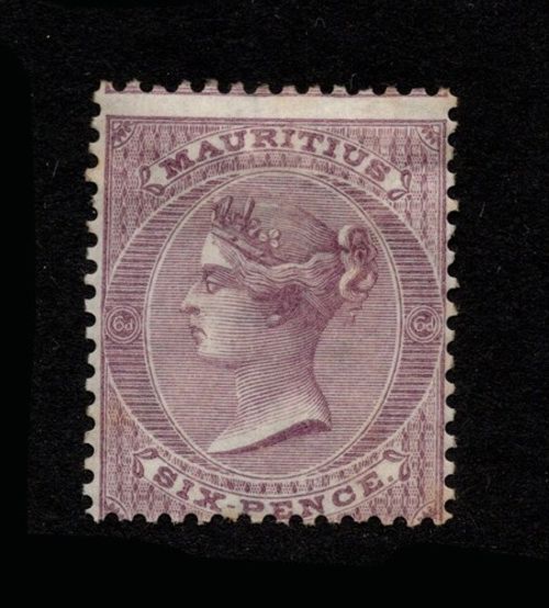 MAURITIUS 1863-72 6d VIOLET, SG 63, FRESH MINT, USUAL STREAKY GUM, CAT. £500