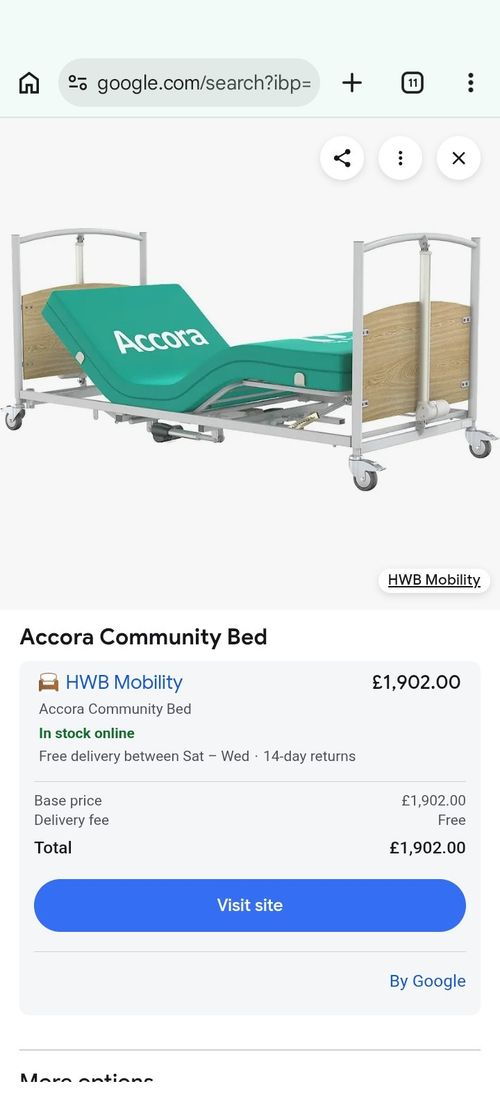 Accora Community Bed Fully Electric Homecare/Hospital Bed Family Medicine Rehab — image 2