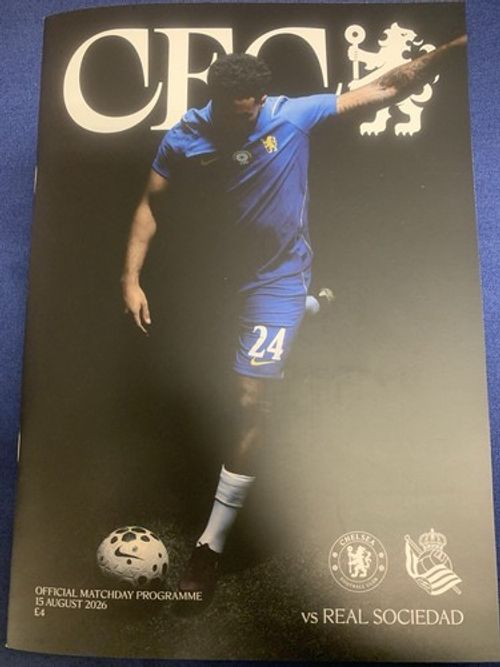 Chelsea FC vs Real Sociedad 15.08.2026 match day  ( pre- season) programme MINT!