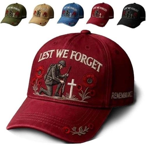 Heroes Never Forgotten Remembrance Cap, Lest We Forget Baseball Hat