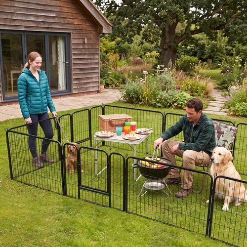 6Panel Dog Pet Puppy Playpen Metal Indoor Outdoor Dog Fence for Small Medium Dog — image 4