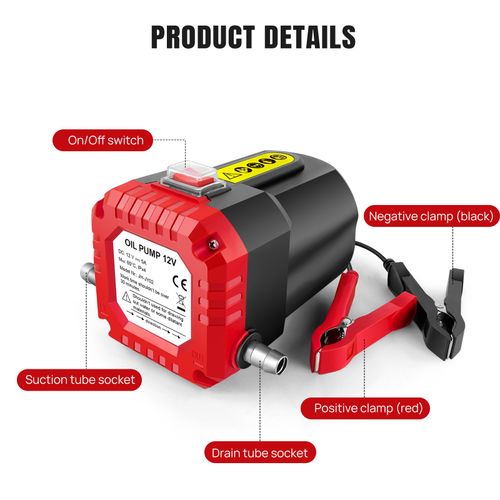 12V Electric Siphon Pump Diesel Water Oil Liquid Fuel Transfer Easy Use Pump — image 4