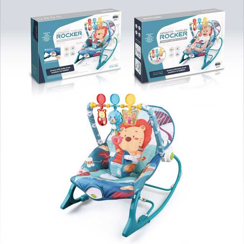 Baby Bouncer Rocker Swing Vibration Chair Soft Soothing Music Toy Infant Toddler — image 1