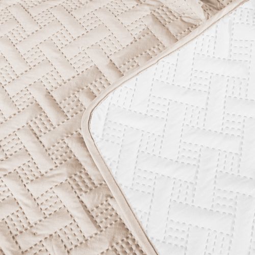 3 Pcs Quilted Reversible Bedspread Bed Throw Single Double King Size Bedding Set — image 6