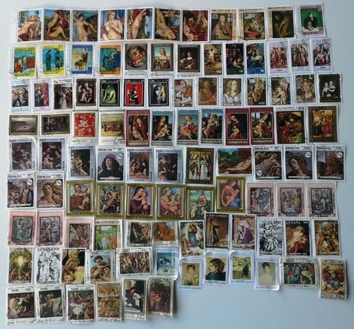 Paintings and Art Stamps Collection- 100 to 4000 Different Stamps 