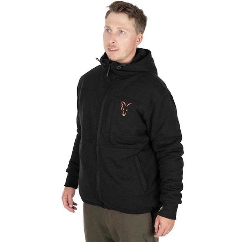 Fox Men’s Black Full Zip Sherpa Fleece Carp Fishing Hoodie Outdoor Size 3XL NEW — image 4