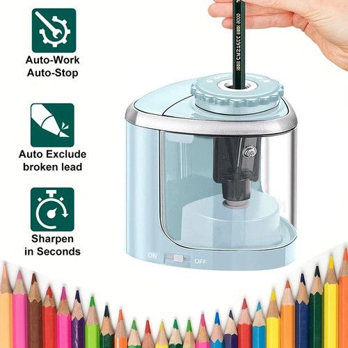 Electric Desktop Pencil Sharpener Automatic 6-8mm For School Office Students UK