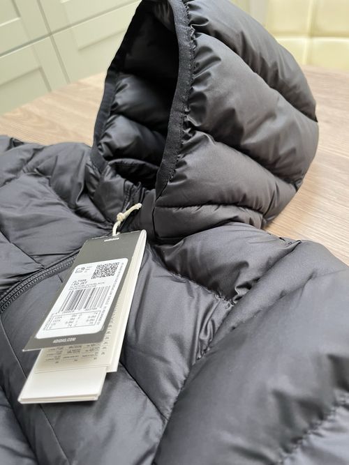 ADIDAS Unisex Baby Black Puffer Jacket 6-9 Months Removable Hood JL7389