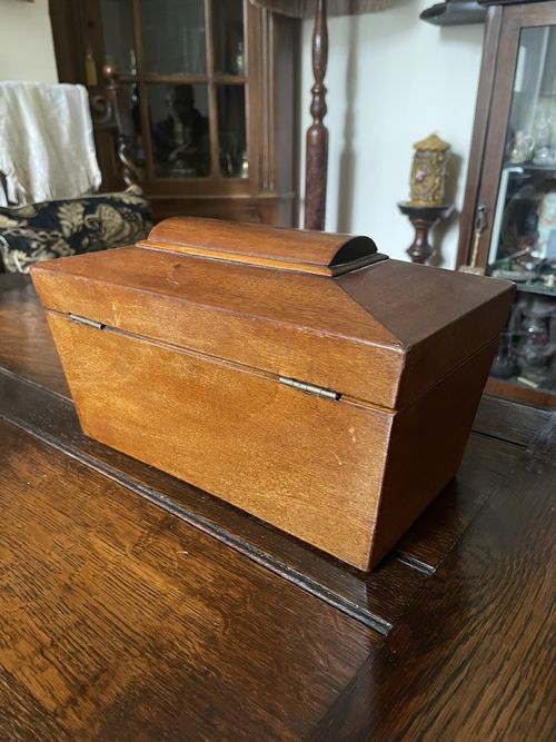 c.1870 Georgian Wood Tea Caddy  — image 2
