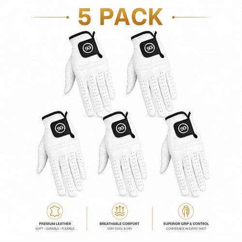 SG Men White 100% Cabretta leather golf gloves premium quality Multi buy Deals