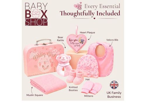 Baby Box Shop Baby Girl Gift Hamper - Newborn Essentials in Keepsake Box — image 2