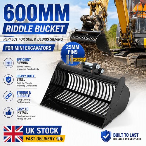 Mini Excavator Screening Bucket 600mm Mini Excavator Attachment Soil Sieving