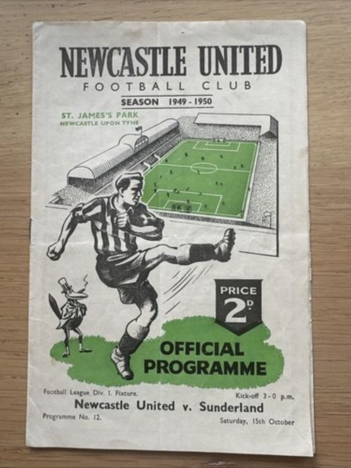 Newcastle United v Sunderland 1949/50 - Div 1     ** NO WRITING **