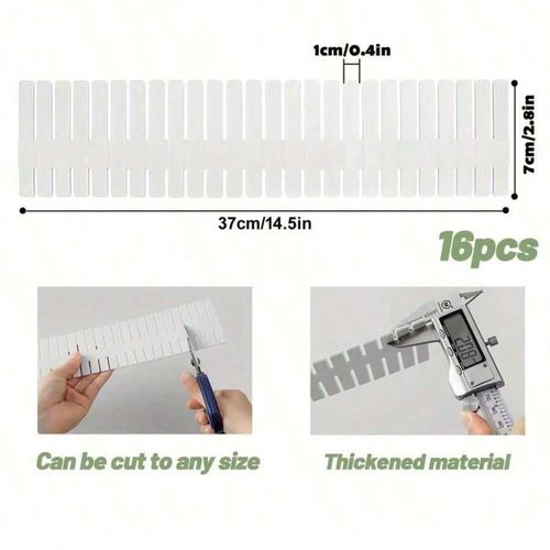 8PCS Adjustable Drawer Dividers Storage Organiser Plastic Partition Separators f — image 6