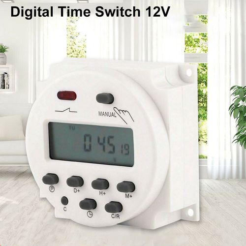 Timer Switch DC 12V 16A LCD Digital Display Programmable Timer Switch Relay UK — image 1