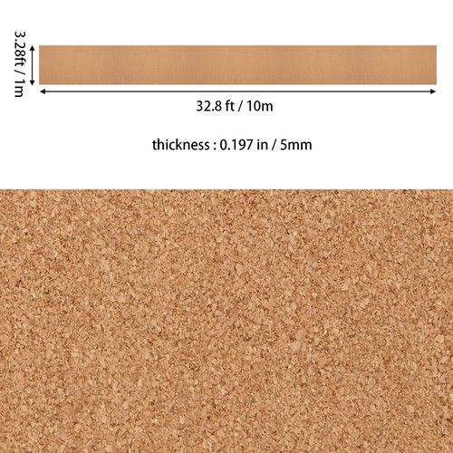 Cork Underlay Roll Various Lengths & Widths, Alaivale in 2mm 3mm 4mm 5mm Thick