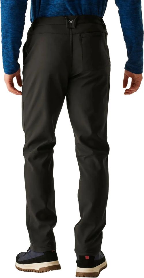 Regatta Fenton Geo Softshell Mens Walking Pants Black Outdoor Pockets Trousers — image 2