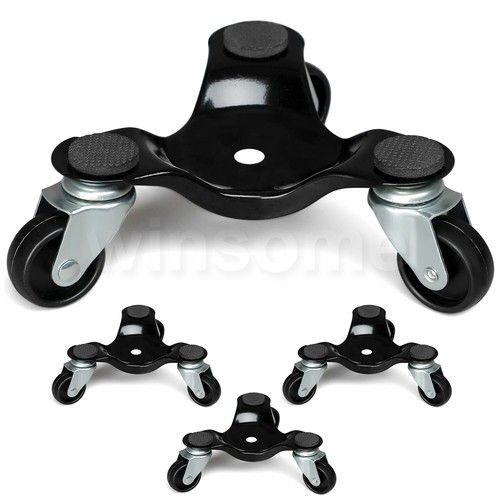 4x Moving Castor Dolly 3 Wheels Heavy Appliance Furniture Movers 60kg Protector