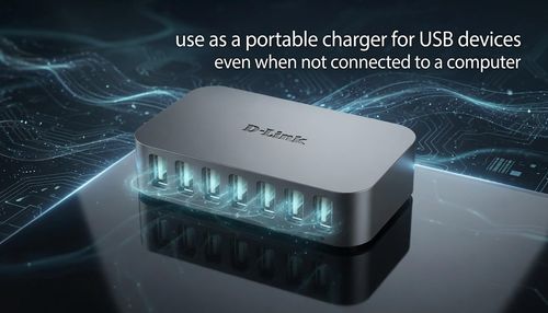 D Link DUB H7/B 7 Port Hi Speed USB 2.0 Hub USB A Powered Hub Splitter 7 Port — image 22