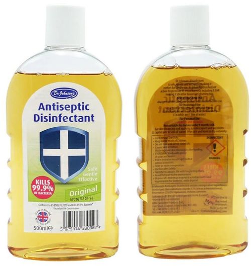 3 x DR JOHNSONS ANTISEPTIC DISINFECTANT ORIGINAL CONCENTRATED LIQUID 500ML NEW — image 3