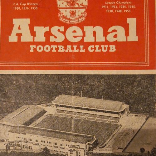 Arsenal v Preston First Division Football Programme, Pre-1950 Season