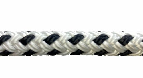 10mm White and Black Double Braid Polyester Rope x 100 Metres, Quality Docklines — image 6