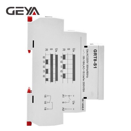 GEYA ON/OFF Asymmetric Cycle Timer Relay Switch 16A AC/DC12-240V Cycle Din Rail