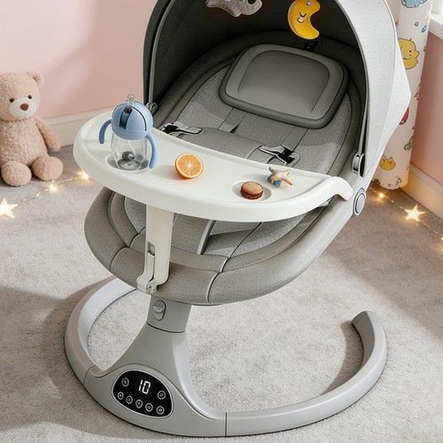 Electric Baby Swing Infant Cradle Bouncer Rocker Chair Music Remote Bluetooth