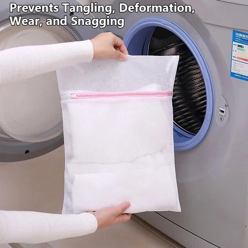 3x Zipped Laundry Washing Machine Mesh Net Bra Socks Lingerie Underwear Wash Bag — image 6