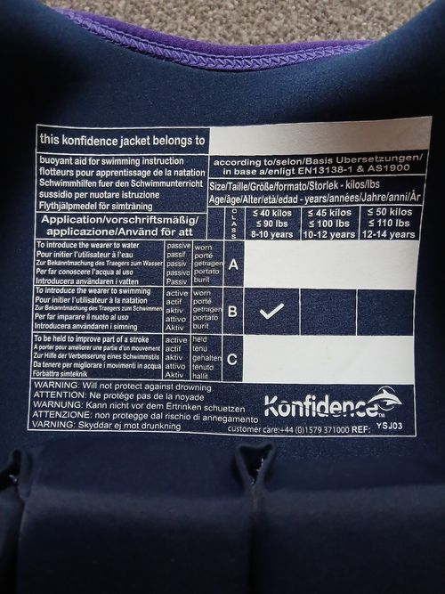 Konfidence swim jacket pink 8-10 years — image 3
