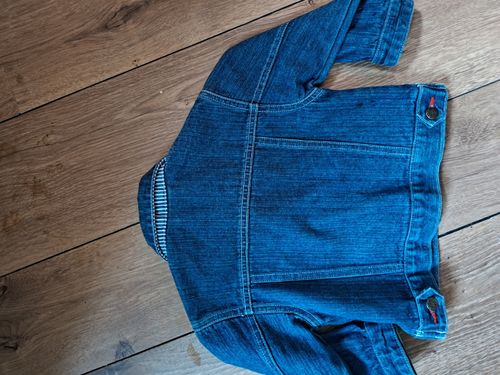 OshKosh Blue Denim Jacket Button Front Pockets Unisex Baby 18 Months — image 5