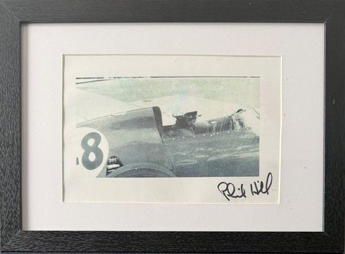 Phil Hill, Former F1 Ferrari Driver, Hand Signed Framed Picture 25cmx20cm & COA