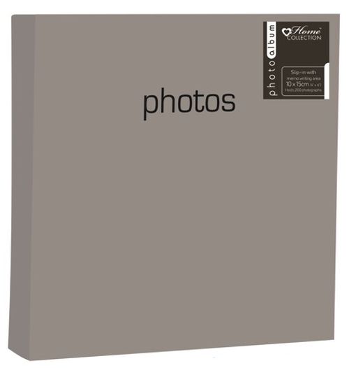 SILVER PHOTO ALBUM HOLDS 200 4" x 6" SLIP IN FAMILY JOURNAL DELUXE EXECUTIVE