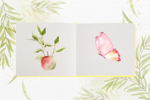 Watercolour Pad Hot Pressed 300gsm 100% Cotton 24 Sheets Fabric Cover-12 X 12 CM — image 7