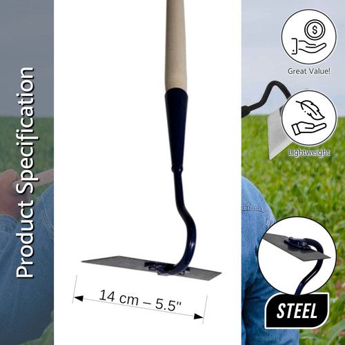 High Quality Swan Neck Hoe with Wooden Handle Garden Tool German Steel 6 SIZES