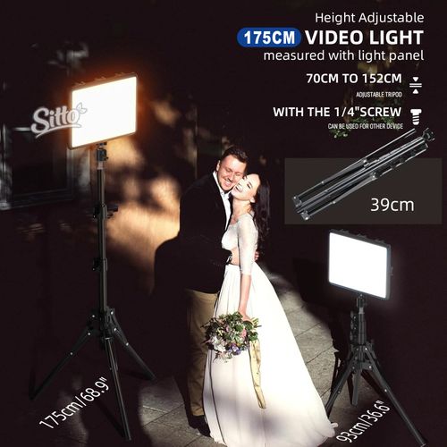 2×12” Photography 352 LED Video Lighting Kit Photo Light Panel Studio 2700-6500K — image 12