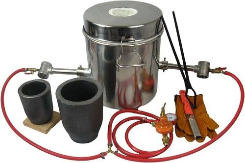 16 KG Gas Metal Melting Furnace Propane Forge Burner Casting Crucible Tong Brass