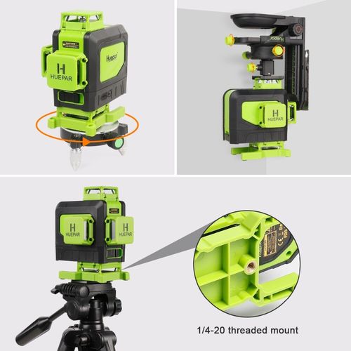 Huepar 4D Laser Level With Remote Control Light + Receiver + 143cm Tripod — image 11