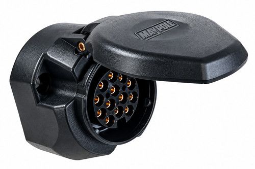 13 Pin Towbar Socket 12V with Rear Gasket Caravan Trailer Towing Electrics 13Pin
