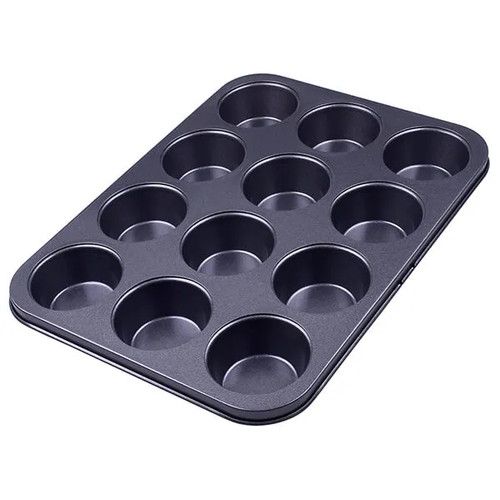 Muffin Pan by Stoven – 12 Cup Non-Stick Easy Clean Carbon Steel