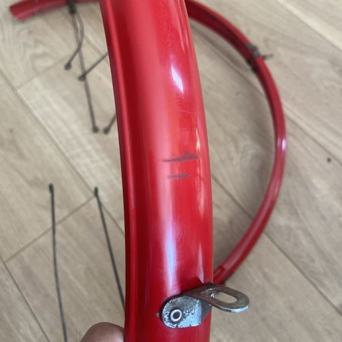 Vintage Bluemels popular plastic Mudguards 27'' wheel red  — image 6