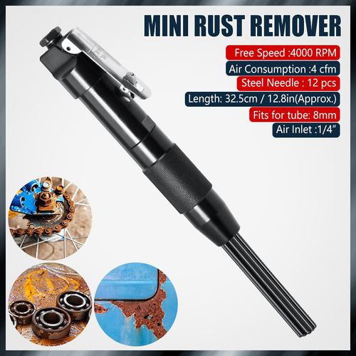 Needle Scaler Pistol Grip Rust Paint Remover Gun Descaler Pneumatic Air Deruster — image 3