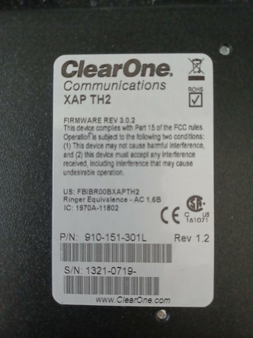 Clear One XAP TH2 Audio Conferencing Telephone Interface — image 6