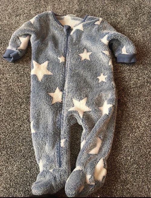 Mixed Brands 5pc Baby Babygrow/Playsuit Bundle 0-3M Fleece Marvel Footed Zip — image 5
