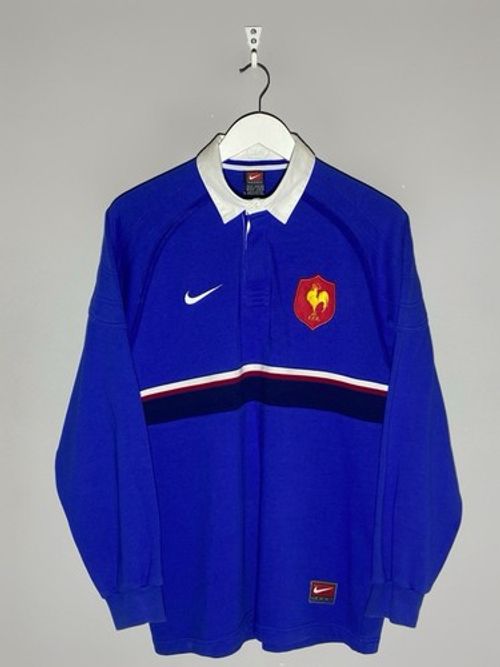 Nike 2000 Vintage France Rugby Union Jersey Long Sleeve Shirt Men’s Size M