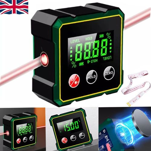 Magnetic Digital Angle Finder with Electronic-Laser, High Precision Angle Tool — image 1