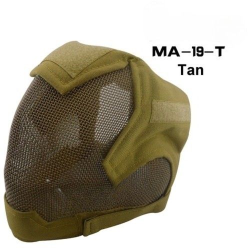 V6 Steel Mesh Outdoor Paintball Airsoft Hunting Full Face Mask can wear Goggles