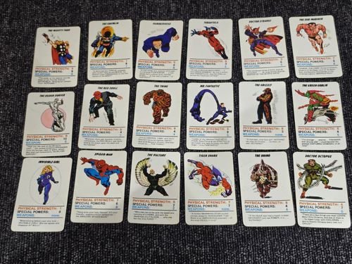 Marvel Heroes & Villains Top Trumps Rare Vintage Card Game 1970s complete  — image 4