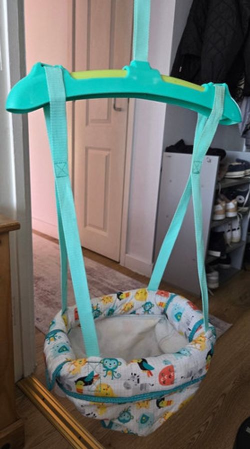 Chad Valley Baby Door Bouncer Jumper Animal Print Doorway Clamp Max 26lbs 12kg